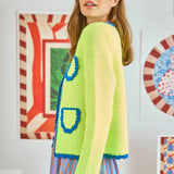 Russell Cardigan -Neon Yellow