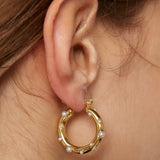 Nicoletta Pearl Hoop Earring