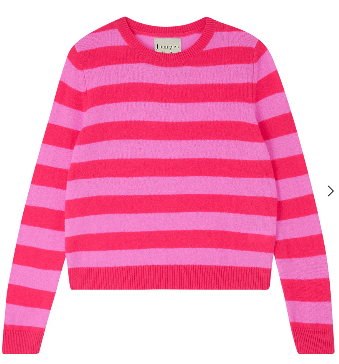 Cashmere Stripe Crew Sweater