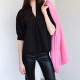 High Neck Top - Black