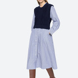 Caleb Cable Knit Combo Dress w/Vest