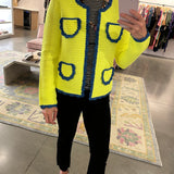 Russell Cardigan -Neon Yellow