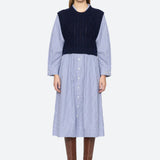 Caleb Cable Knit Combo Dress w/Vest