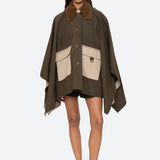 Carolina Chino Poncho -Army Green