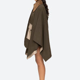 Carolina Chino Poncho -Army Green