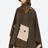 Carolina Chino Poncho -Army Green