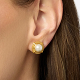 Cabochon Stud Earring