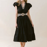 Daphne Dress -Black / Mocha