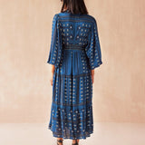 Emery Maxi Dress -Malva Indigo